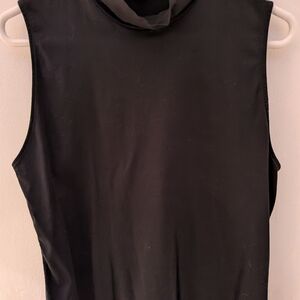 LAUREN Ralph Lauren Women's Black Sleeveless Mock Turtleneck | XL